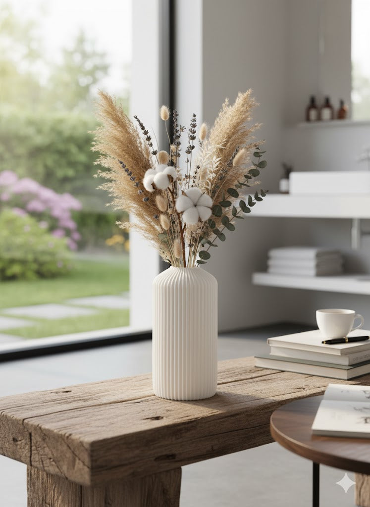 Minimalistische 3D-Druck Vase "Linea" – Modernes Design für dein Zuhause